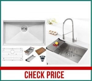 Ruvati 32 Inch 16 Gauge  Best Undermount Kitchen Sinks For Granite Countertops